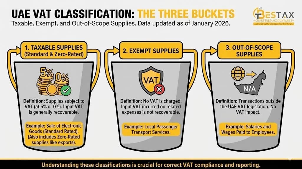 uae vat classification in three buckets
