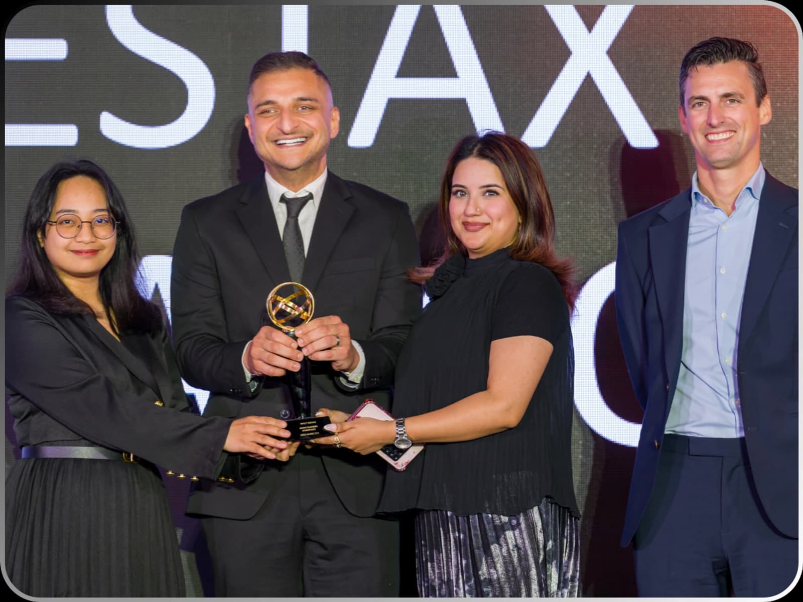 The Bestax team receiving the IFZA Circle Award