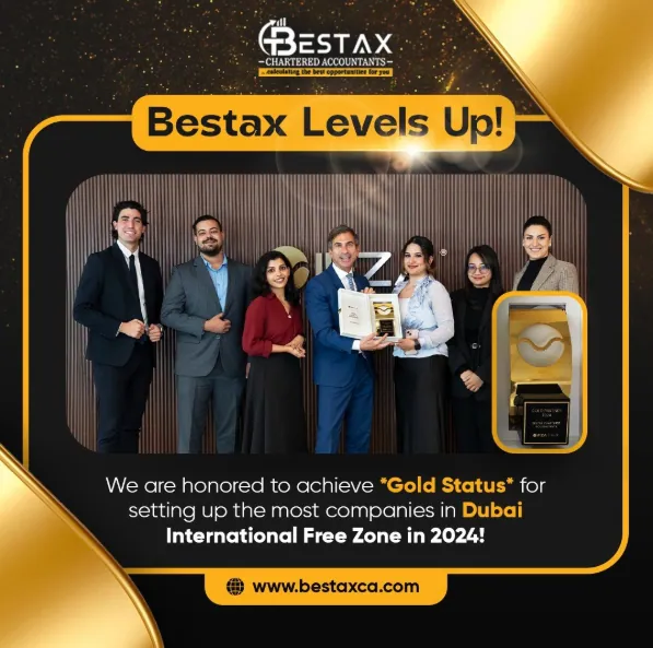 Bestax Chartered Accountants upgraded from Silver to Gold Tier in the IFZA Elite Loyalty Programme