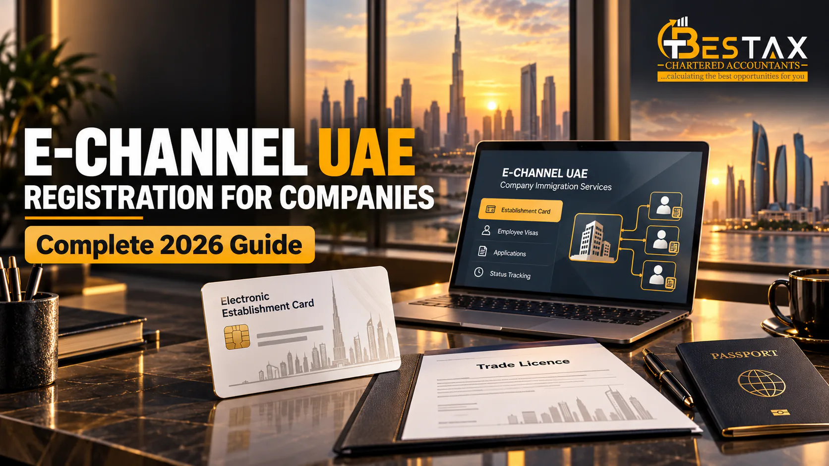 E-Channel UAE registration for companies: the complete 2026 guide to opening your immigration file and establishment card