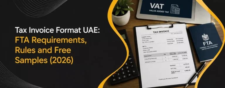 Tax Invoice Format UAE FTA Requirements, Rules and Free Samples (2026)