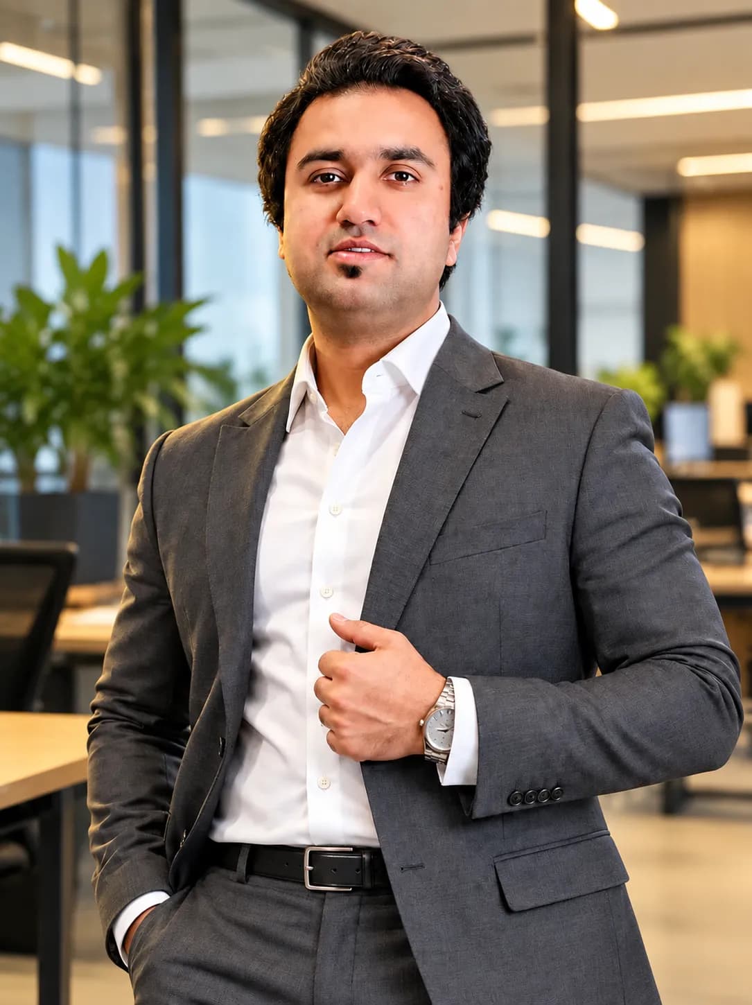 Haseeb Hamdani, FCCA and UAE Chartered Accountant, in the Bestax office.